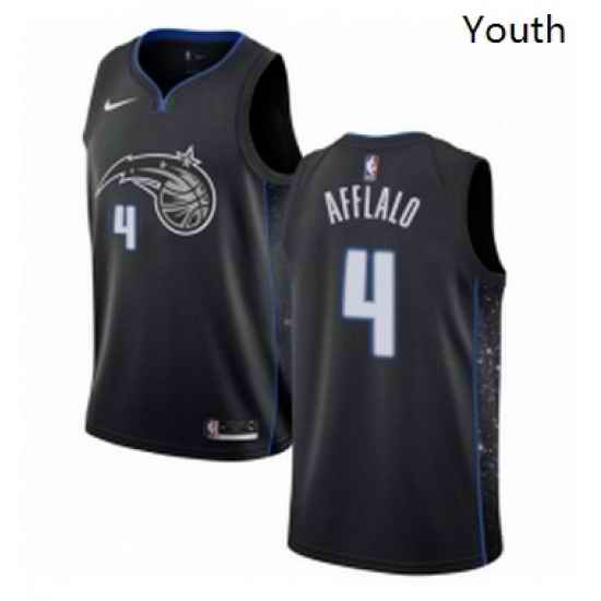 Youth Nike Orlando Magic 4 Arron Afflalo Swingman Black NBA Jersey City Edition